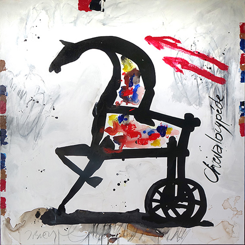 Chevalocypède – 120 x 120 cm