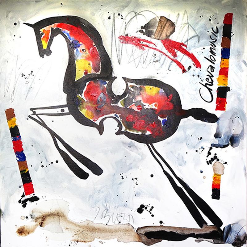 Chevalomusique – 120 x 120 cm