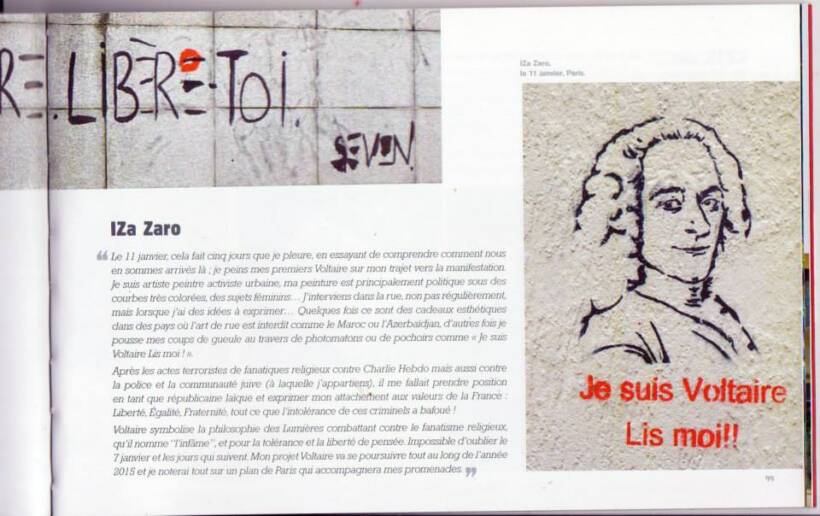 IZA Zaro est une des street artistes de l’ouvrage