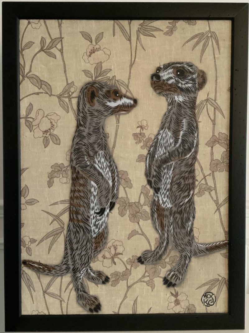 Mosko – Suricates aux bambous – 76 x 56 cm