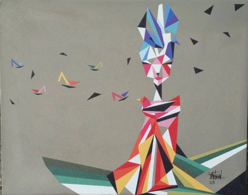 stoul – oru villart – impression sur béton – numéroté /5 – 24 x 30 cm