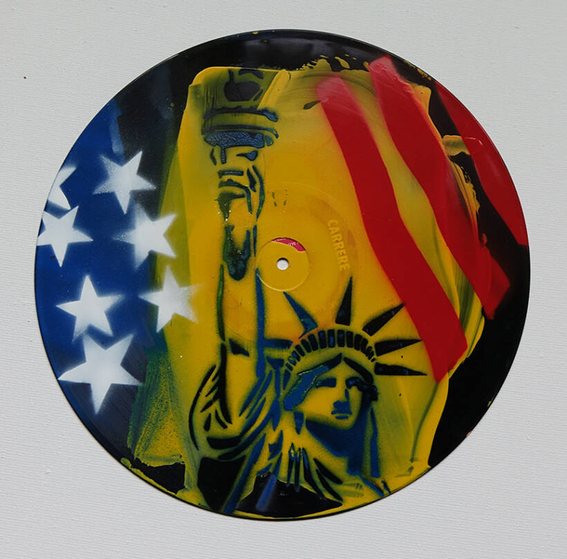 Liberté – Jacques Blézot – Peinture sur vynile – 300 €