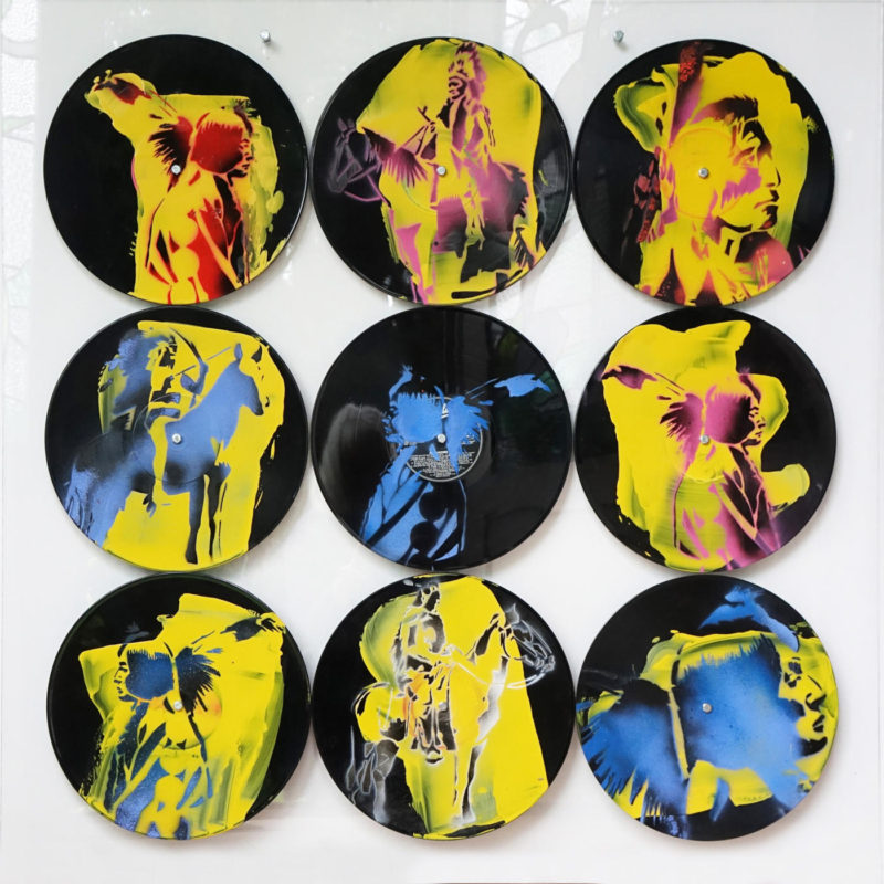 L’indien – 9 vinyles, plexiglass