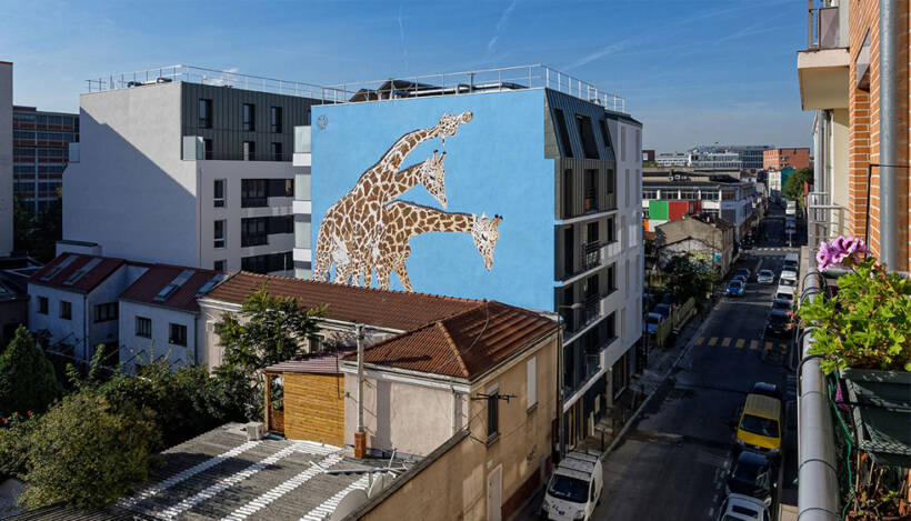 Fresque murale monumentale pour le promoteur G.O.P. et la ville de Montreuil