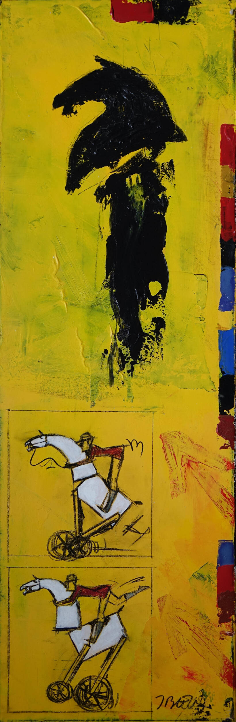 Bande dessinée sur toile – 30 x 90 cm – Jacques Blézot