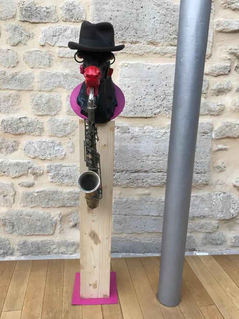 Chevalosaxo, 170 x 40 x 25 cm