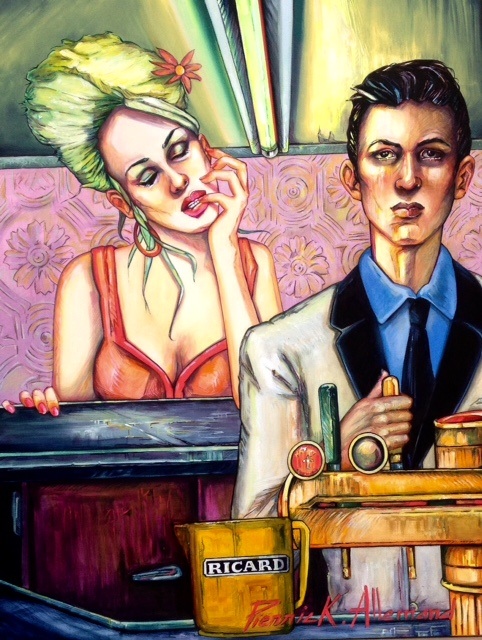 Pierrick Allemand – Au comptoir – 146 x 114 cm