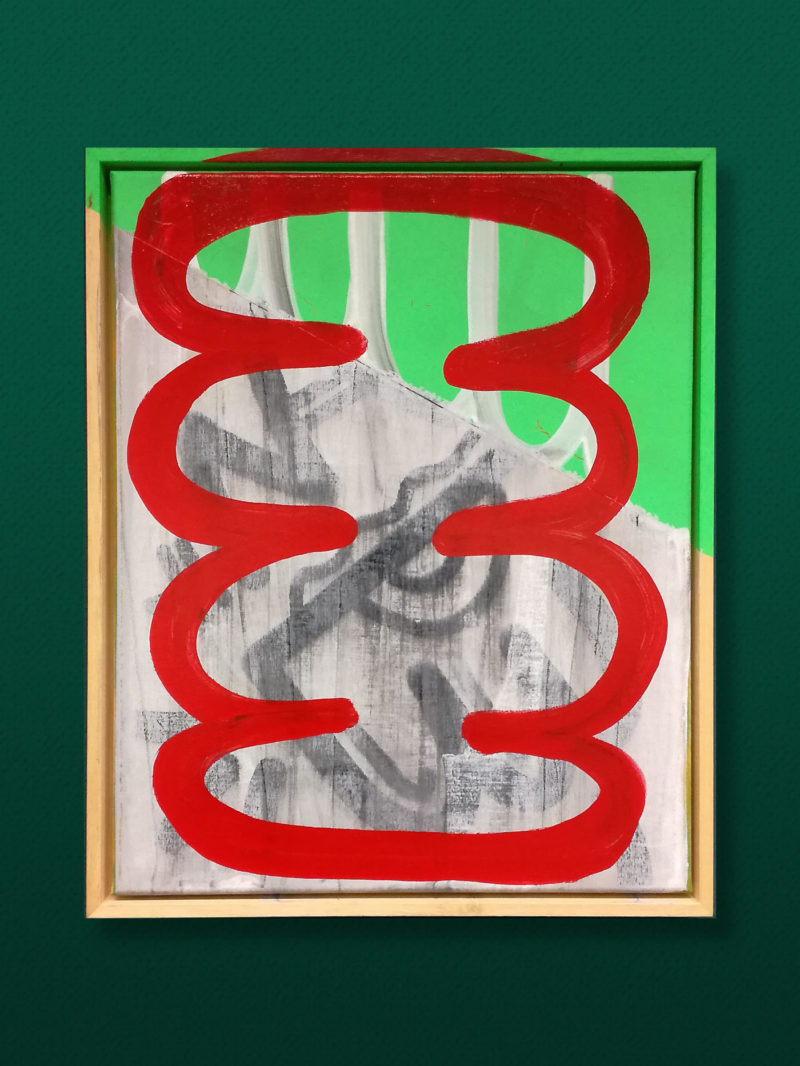 Teppo – revisited painting no. 3 40×50 cm, mixed media on canvas