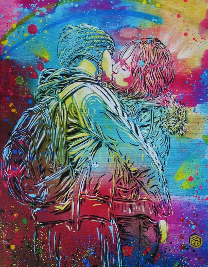 C215 – Love is all XL – estampe digitale – signée numérotée – 50 x 40 cm