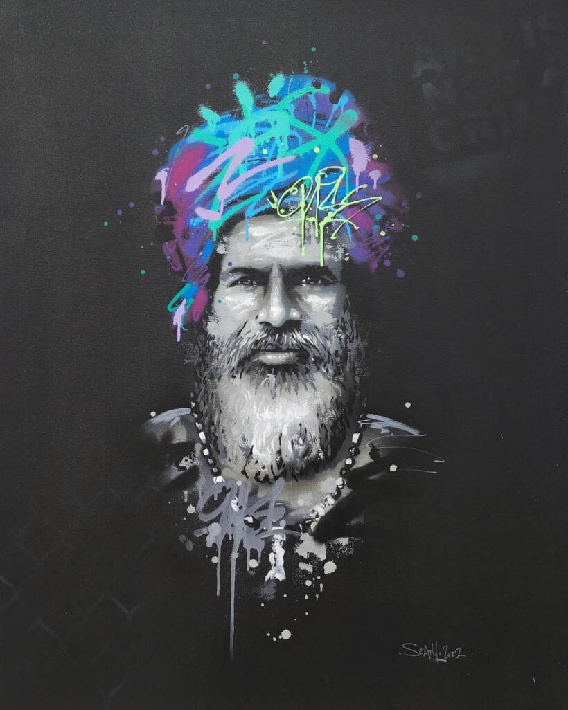 Seaty – DWARKA – Mixed media on canvas –  105 x 83 cm