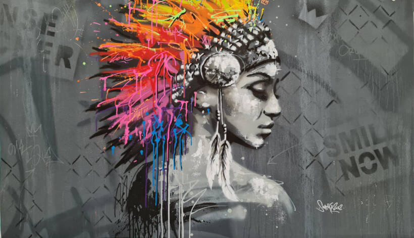 seaty – asha -Mixed medias on canvas – 138 x 85 cm