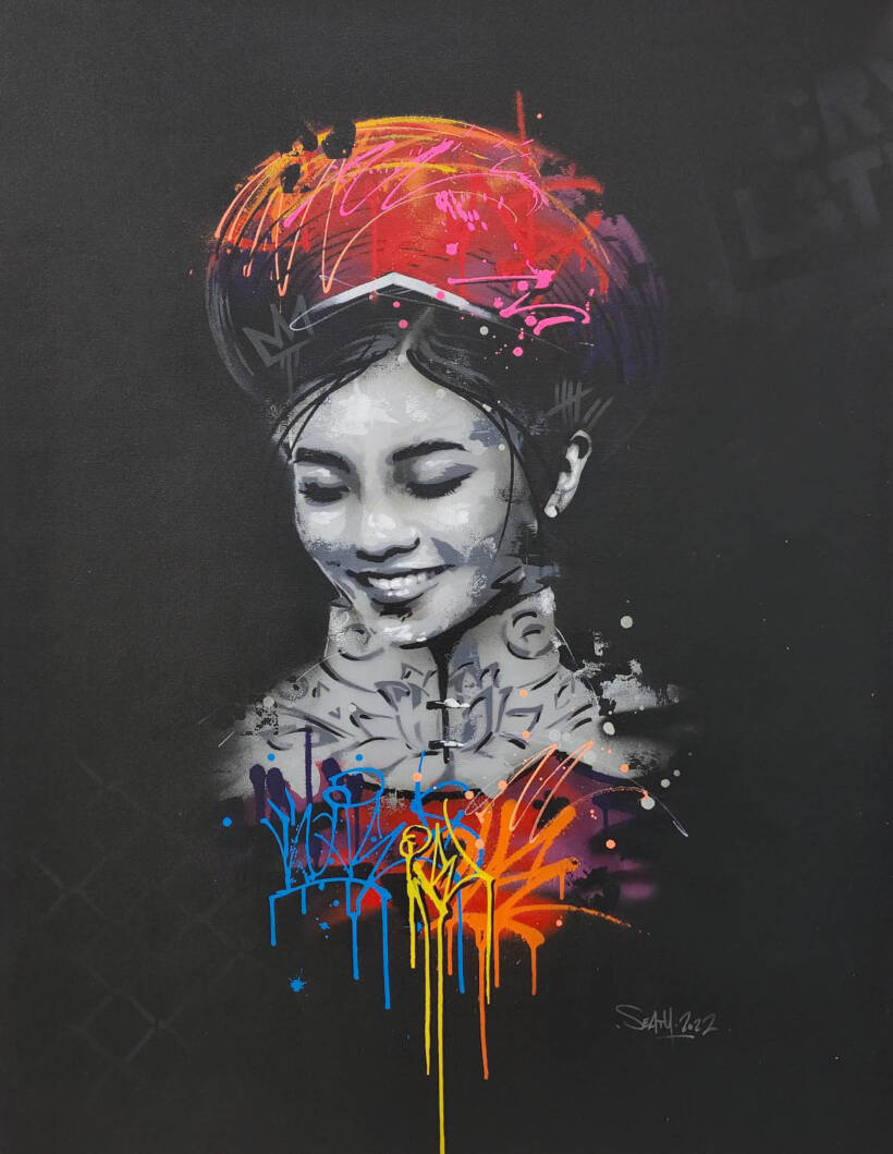 Seaty – Hoian – Mixed media on canvas – 109 x 82 cm