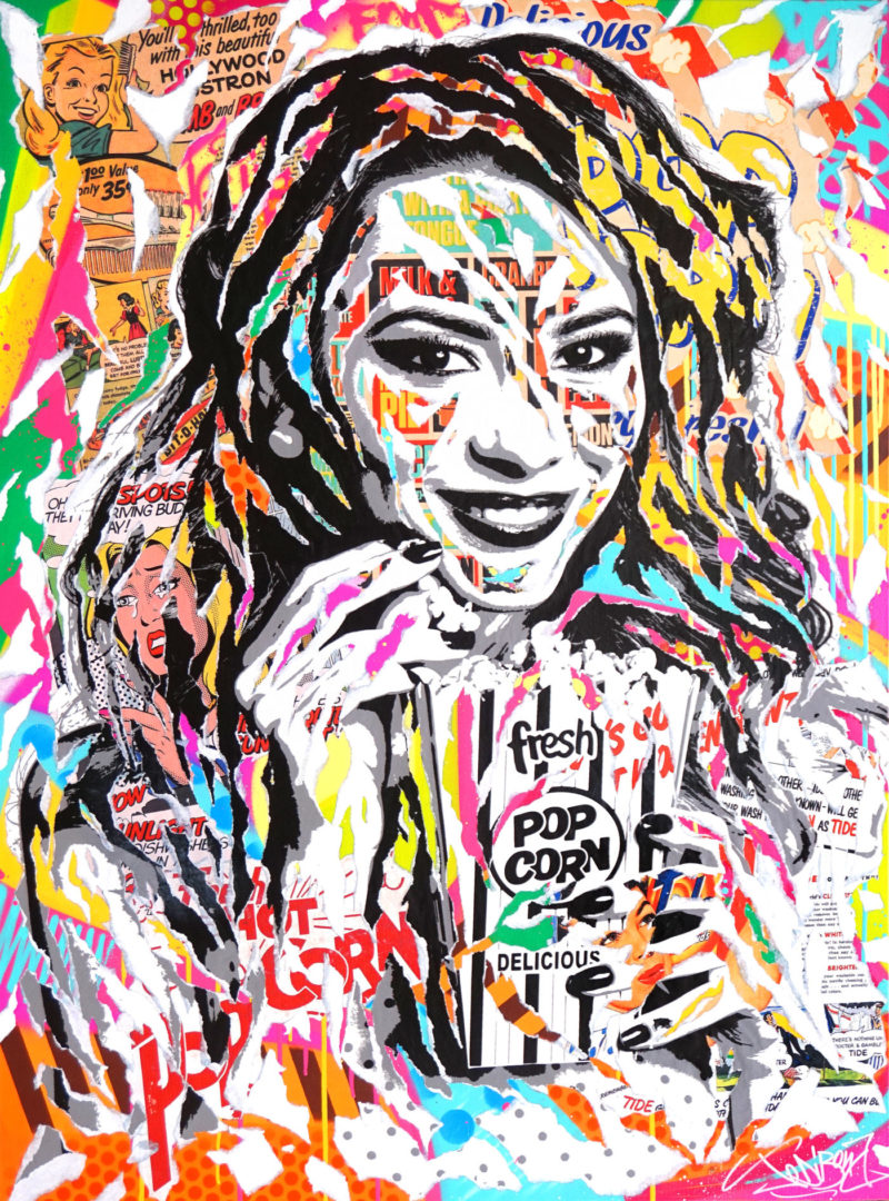 Jo di Bona – Pop Corn 2 –  Technique mixte sur toile – 97 x 130 cm