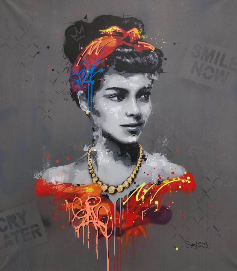 Seaty – Alyson – Mixed media on canvas – 130 x 115 cm