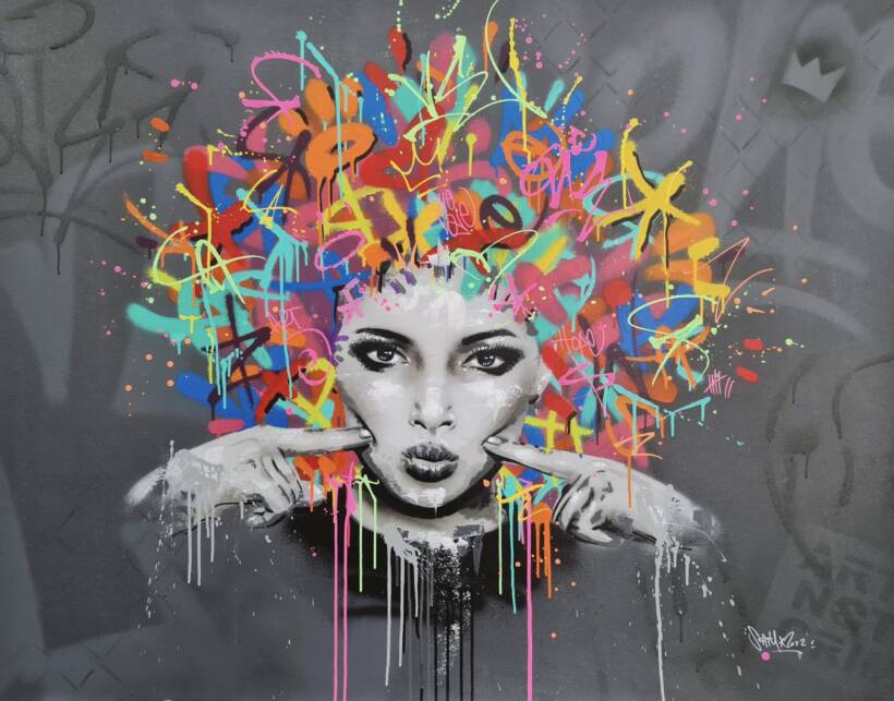 Seaty- Chelsea – Techniques mixtes sur toile – 2022 – 127 x 102 cm