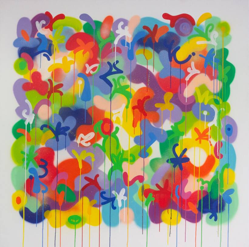 Louis Bottero – Le grand chapeau – Techniques mixtes sur toile – 150 x 50 cm – 2019