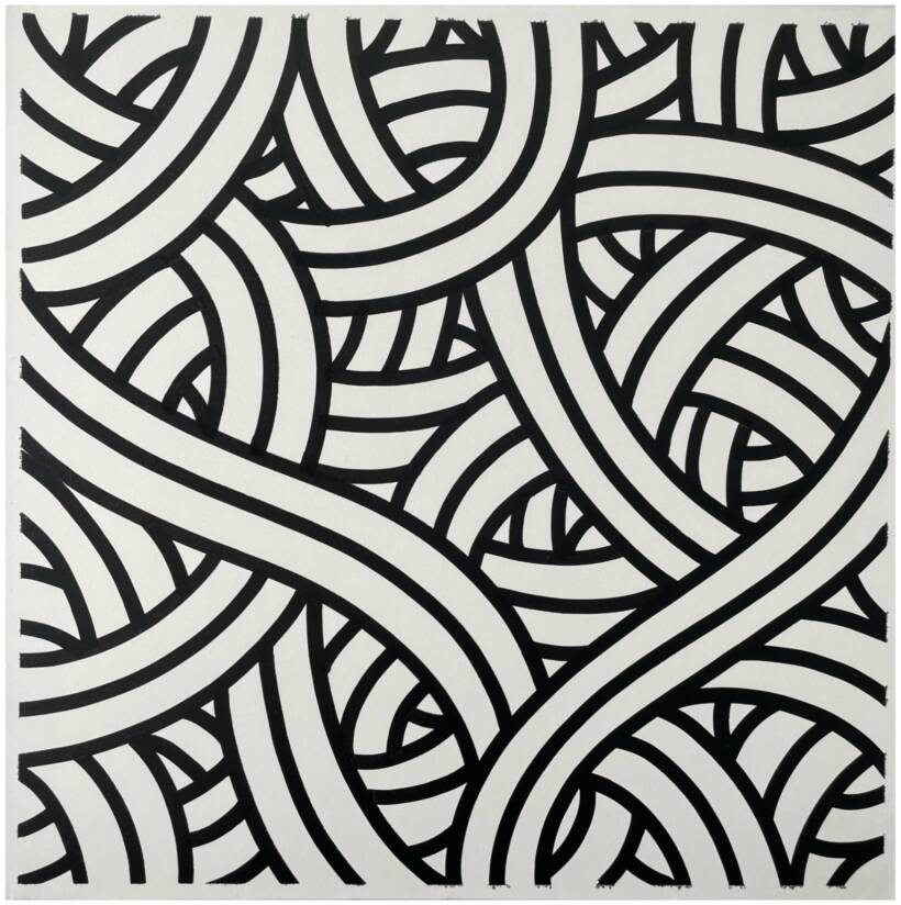 Jordane Saget – Ligne signature #5 – Acrylique sur toile – 50 x 50 cm