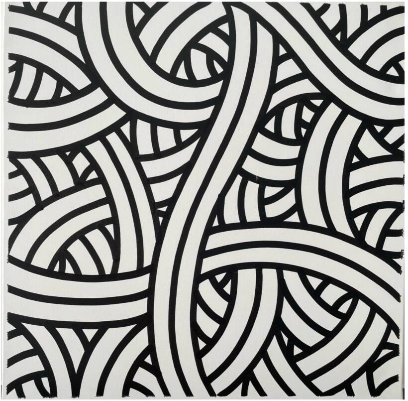 Jordane Saget – Ligne signature #3 – Acrylique sur toile – 50 x 50 cm