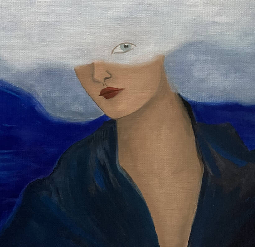 Pauline Bailly – L’oeil – Huile sur toile – 73 x 54 cm